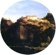 Adam Elsheimer Haus auf dem Berge, Tondo oil painting reproduction